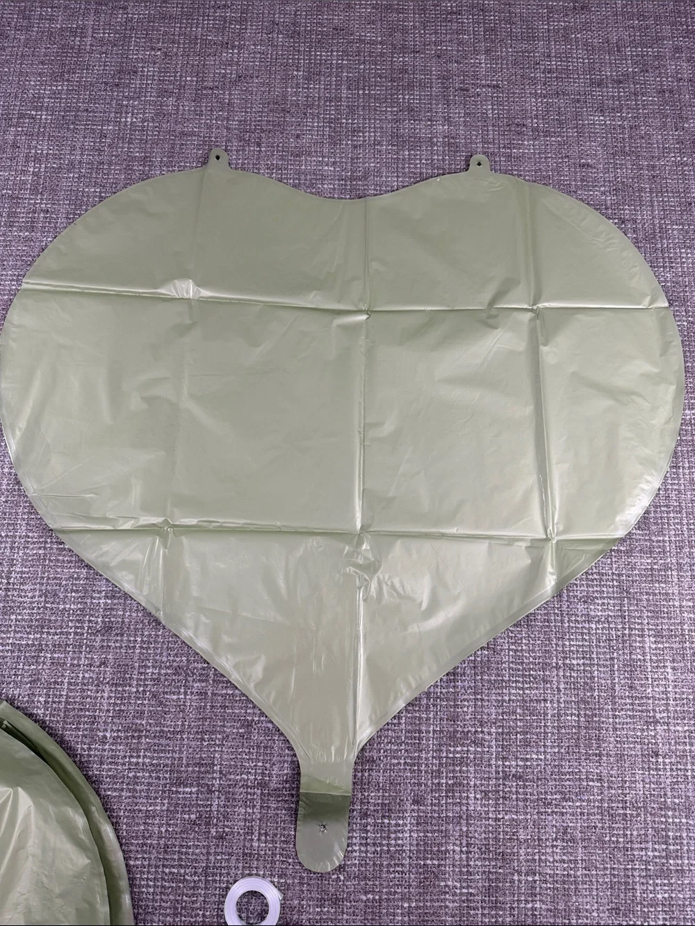 Light olive Green Heart Foil Balloons - Set of 5